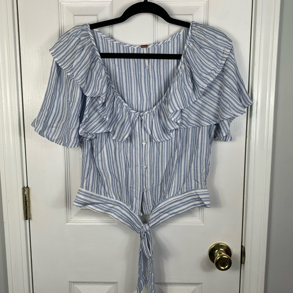 Free People Ruffle Top Bohemian Women’s Size Medium